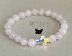 Růženín s křížkem Swarovski