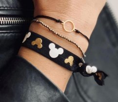 Černá mašlička s Mickey Mousem