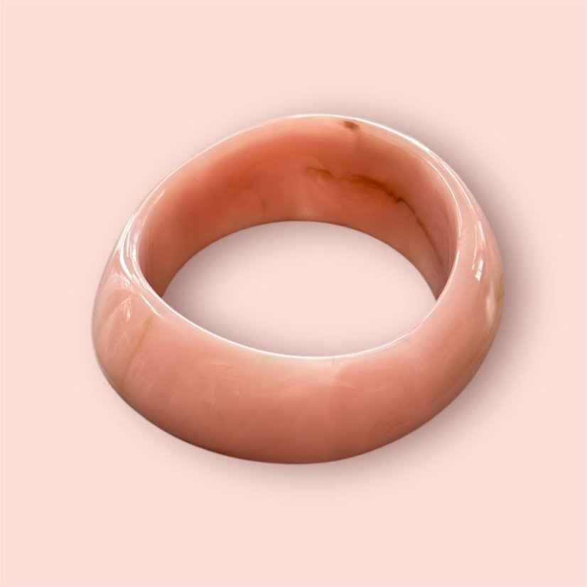 Starorůžový masivní náramek