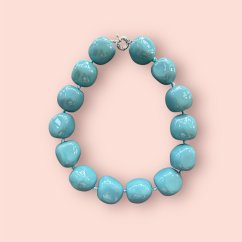 Tyrkysový masivní a naprosto originální náhrdelník