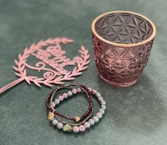 Barvená láva se scarabeem Swarovski