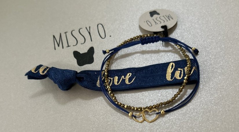 Sada BLUE GOLD Hearts